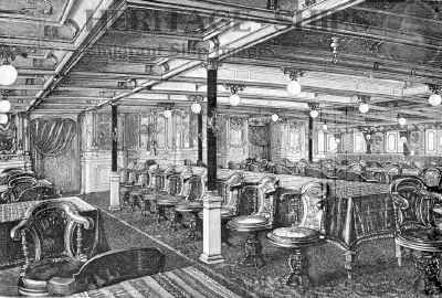 Bayern, Norddeutscher Lloyd steamship - the saloon