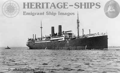 The Sierra Nevada after she was renamed Madrid, Norddeutscher Lloyd steamship
