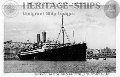 Berlin (2) - vor Algier, Norddeutscher Lloyd steamship