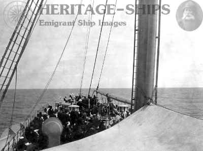 Kaiser Wilhelm der Grosse, Norddeutscher Lloyd steamship - passengers on deck