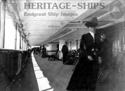 Kaiser Wilhelm der Grosse, Norddeutscher Lloyd steamship - sheltered promenade deck