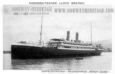 S/S Konigin Louise, Norddeutscher Lloyd steamship