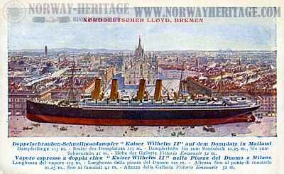 Kaiser Wilhelm II (2), Norddeutscher Lloyd steamship built 1902 at Stettin by AG Vulcan