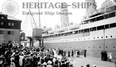 Bergensfjord - dockside, Norwegian-America Line steamship