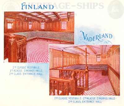 Finland & Vaderland (2) - 2nd class entrance hall