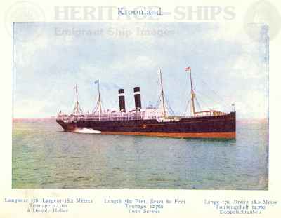 Kroonland, Red Star Line steamship