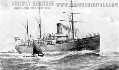Norge, Thingvalla and Acandinavian America Line steamship