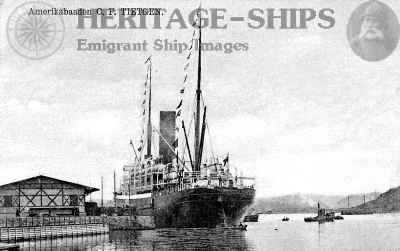 C. F. Tietgen at Vippetangen, Oslo, Scandinavian America Line steamship