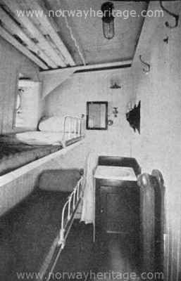 2 berth stateroom 3rd class on the sisters Oscar II, Hellig Olav and United States