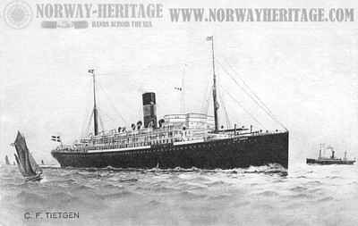 C. F. Tietgen. Scandinavian America Line steamship
