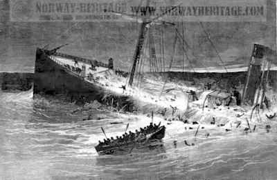 State Line steamship State of Florida sinking in 1884
