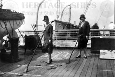 Baltic (2) - passengers playing Shuffleboard