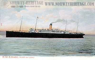 Arabic (2), White Star Line steamship