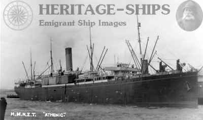 Athenic, White Star Line steamship - as WW1 transport