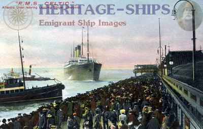 Celtic (2), White Star Line steamship - departing Liverpool