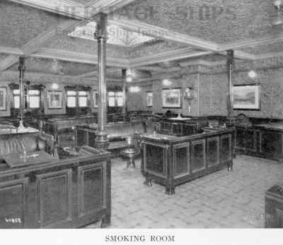 Baltic (2), White Star Line steamship - smoking room