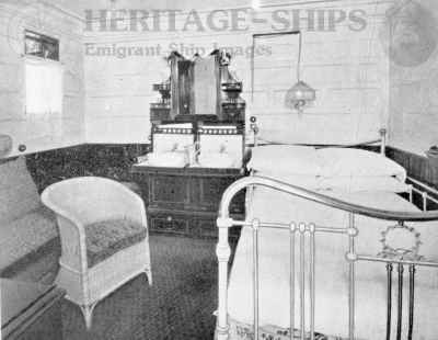 Baltic (2), White Star Line steamship - double bedded room