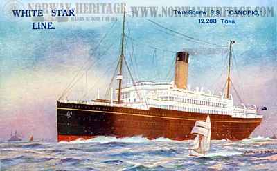 The S/S Canopic, White Star Line