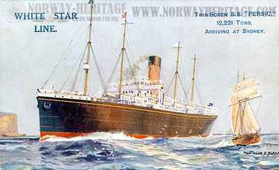 Postcard image of the S/S Persic
