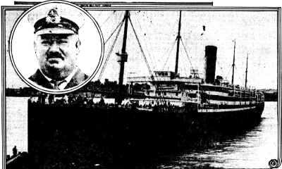 White Star Line steamship Arabic (2) and captain W. Finch