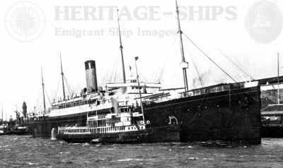 Cymric, White Star Line steamship at Liverpool