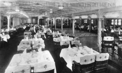 S/S Olympic, 1st class dining room
