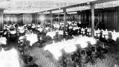 S/S Olympic, 2nd class dining room