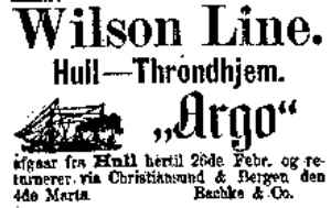 Newspaper announcement 1880