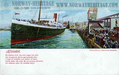 The steamer Ariosto of the Wilson Line leaving Gothenburg for Hull