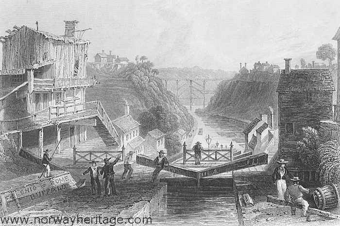 Lockport, Erie Canal, 1838, about 30 miles from Lake Erie