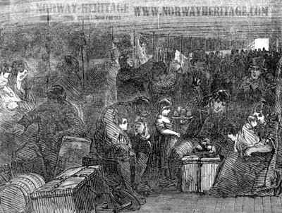 Emigrants between decks 1850