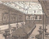 Saloon - First Cabin on the Hamburg America Line steamship Gellert, Herder, Lessing and Wieland