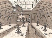 Saloon - Second Cabin, Hamburg America Line ca. 1876