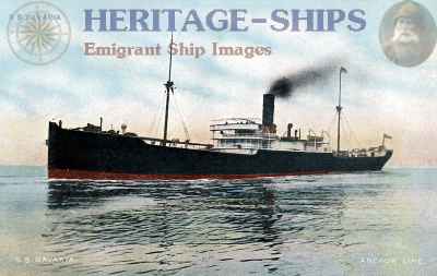 The Anchor Line steamship Bavaria, built for the Indian service