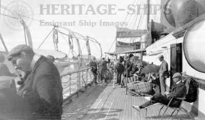 The Beaver Line steamship Lake Simcoe - deck scene