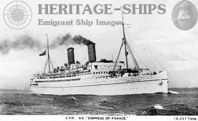 Canadian Pacific Line steamship Empress of France (1), white hull