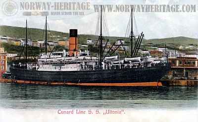 Ultonia, Cunard Line steamship