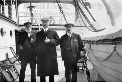 Saxonia (1), Cunard Line steamship - passengers on the boat deck