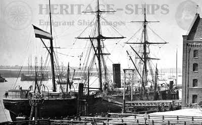 Germania (1), Hamburg America Line steamship - at Hamburg