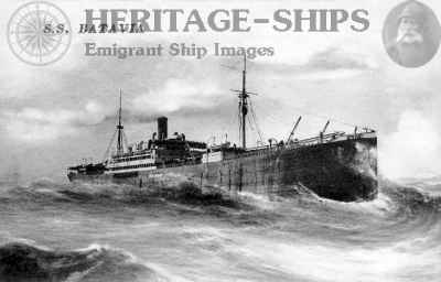 Hamburg America Line steamship Batavia
