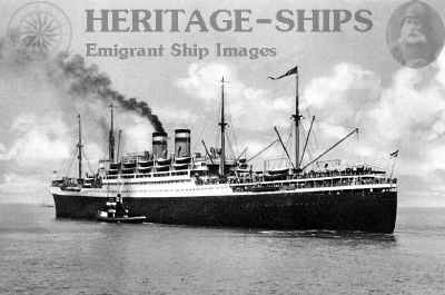 Hamburg America Line steamship Albert Ballin - von Cuxhaven