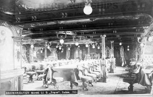Trave, Norddeutscher Lloyd steamship - the saloom