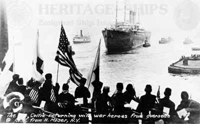 Celtic (2) - arriving New York WW1
