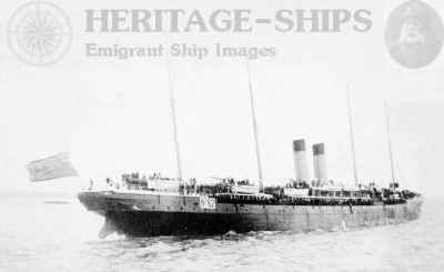 Britannic (1) - as Boer War transport N62 in 1899, now without any square yards.