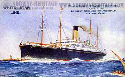 White Star Line steamship Ceramic