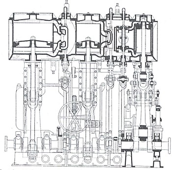 Triple expansion engine