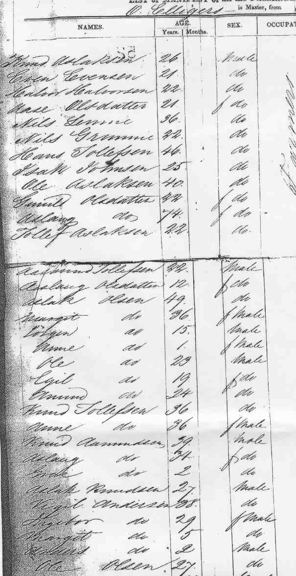 Passenger lists and Emigrant ships from NorwayHeritage