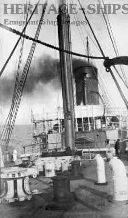 Umbria - bridge from fore deck, Oct. 1907