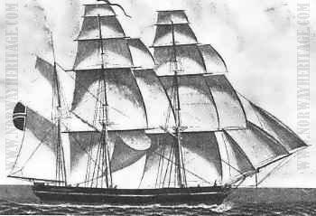 By Sailing Ship Haakon Adelsten to America, 1856
