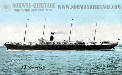 Friesland – Red Star Line ship built 1889 at Glasgow by J. G. Thomson…